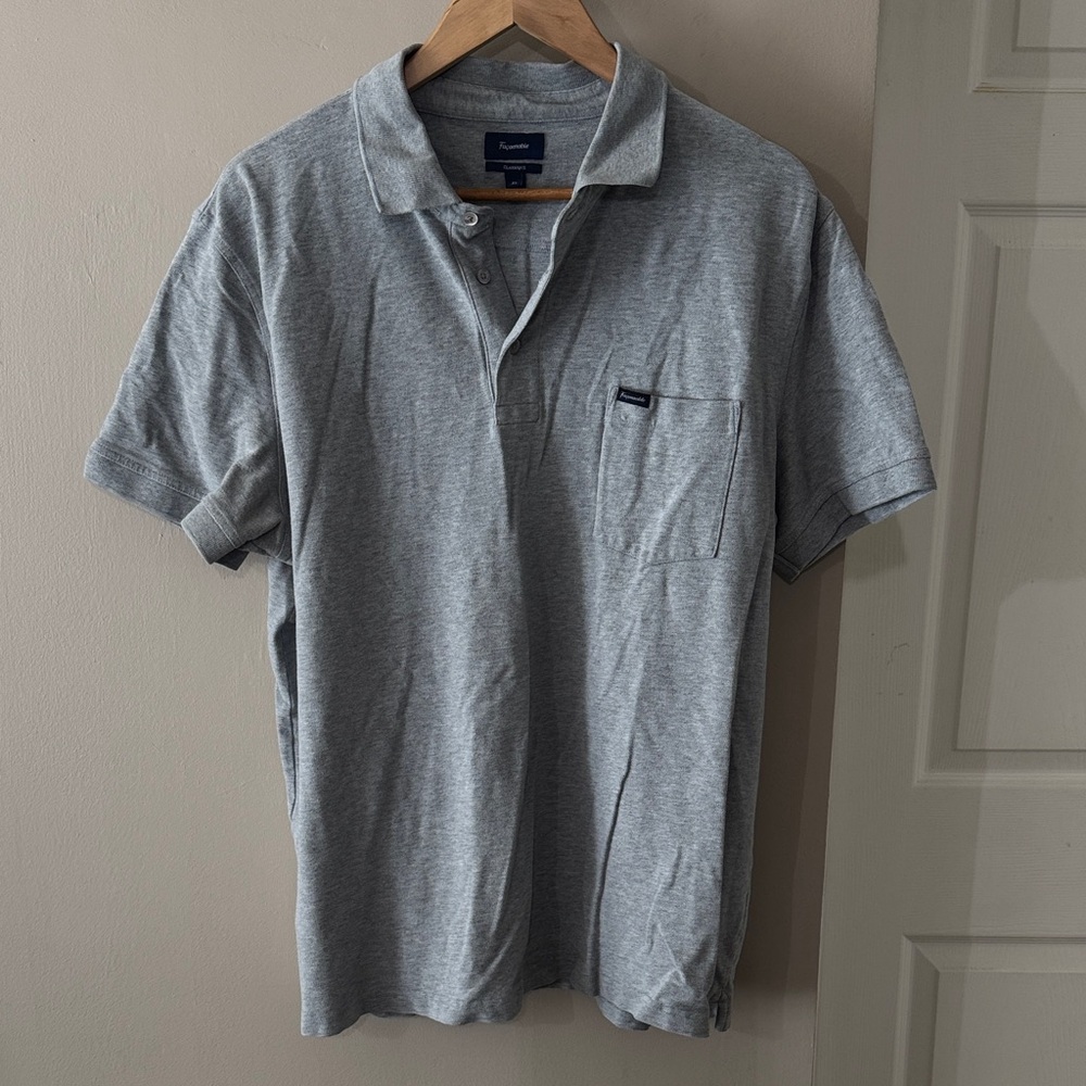 Faconnable Heather Gray Polo Shirt